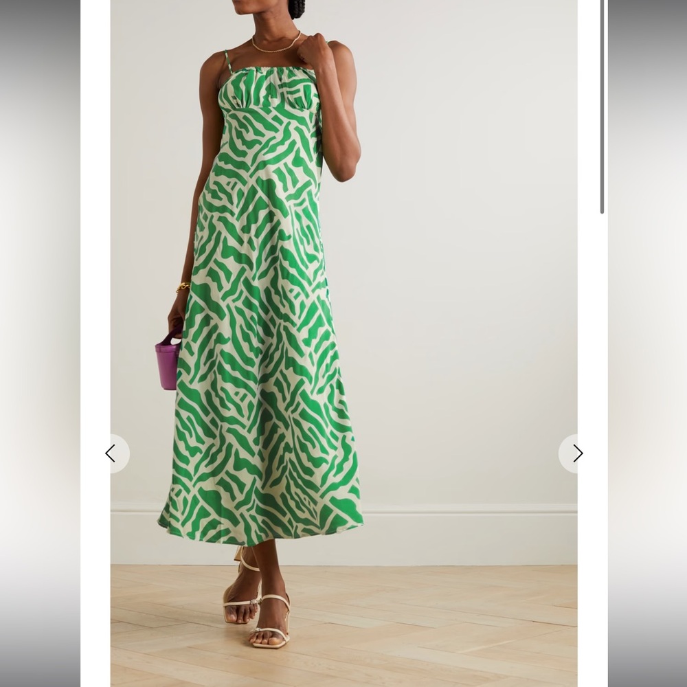 Faithfull the Brand San Paolo printed crepe midi dress - size 8 / L